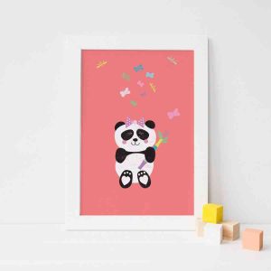 Panda Girl Nursery Print