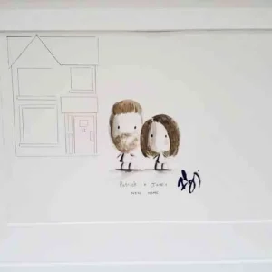 Commissioned New Home and Family Painting Rachael Darby new home gift personalised housewarming gift
