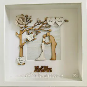 personalised mr & mrs wedding frame