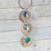 Vertical Name Chain with Birthstones