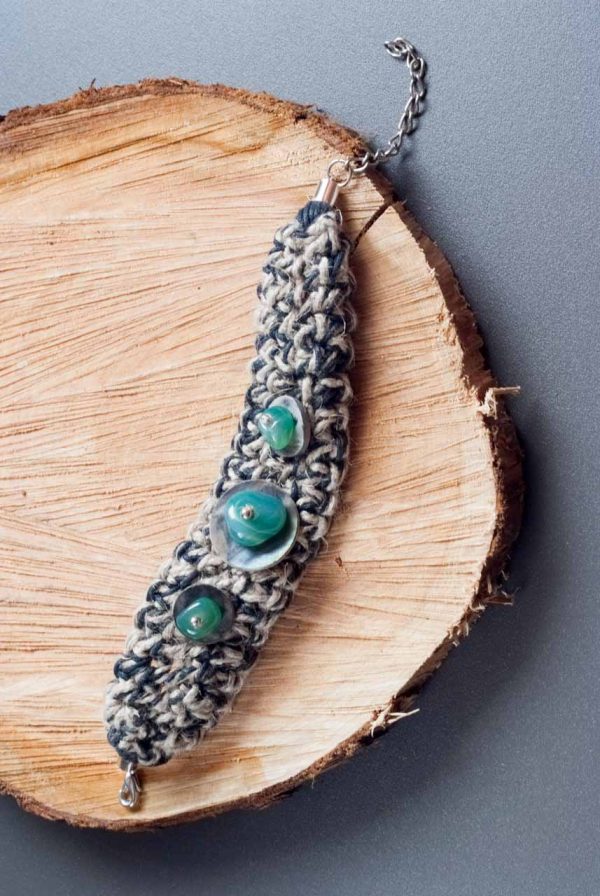 ertisun handmade linnen bracelet with summer stones