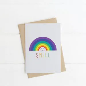 rainbow and smile greeting card lilly & bright