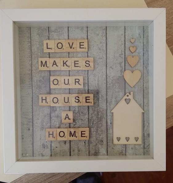 Love Makes a House a Home crafty letter frames