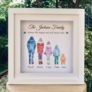 personalised winter family frame