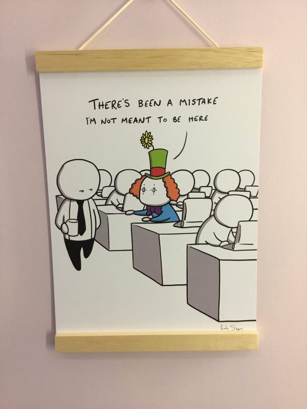 Clerical Error funny print by rob stears