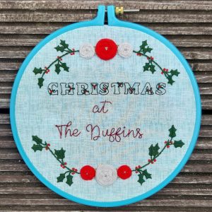 Personalised Christmas Embroidery Decoration