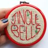 jingle bells christmas decoration embroidered