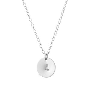 personalised pendant initial silver chain