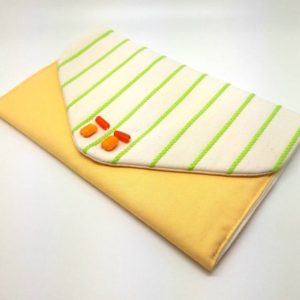 Lemon and Lime Envelope Clutch Bag