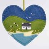 Irish cottage heart ornament