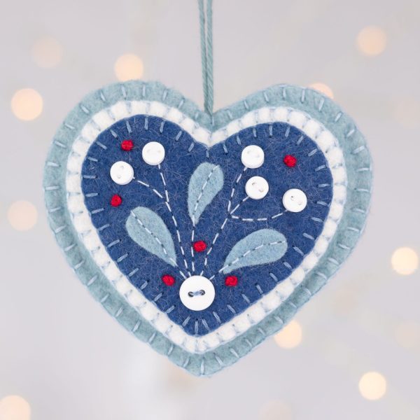 Mistletoe Heart Christmas Ornament