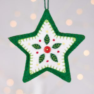 Felt star christmas ornament