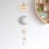 Silver Moon Wooden decoration - moon room