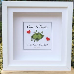 two peas in a pod personalised frame