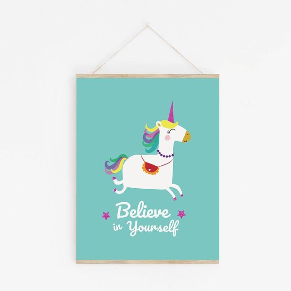 Unicorn 'Believe in Yourself' Print