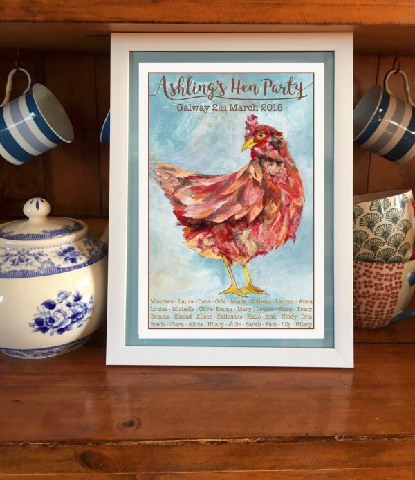 personalised vintage hen party print