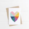 Rainbow Love Heart Greeting Card