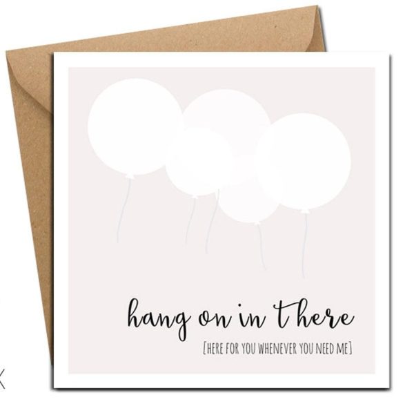 Hang on In There greeting card by lainey k