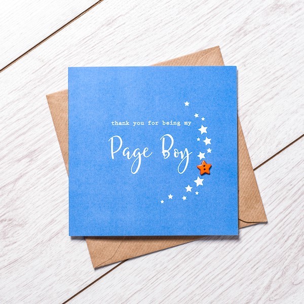 Thank you for being my page boy greeting card