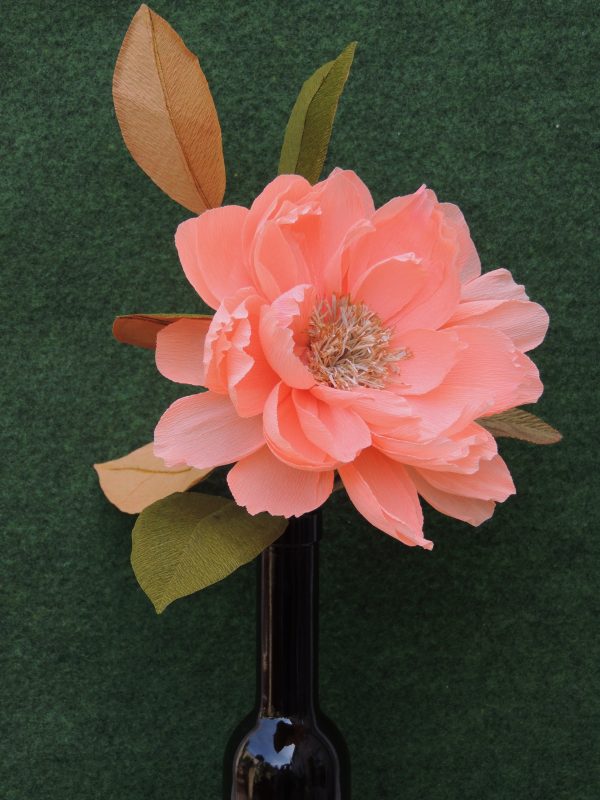 Peony crepe paper flower