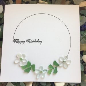 Seaglass Happy Birthday Card