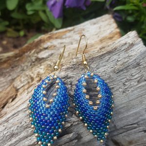 Peacock Leaf Earrings