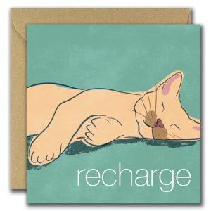 Recharge greeting card