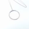 silver circle pendant handcrafted