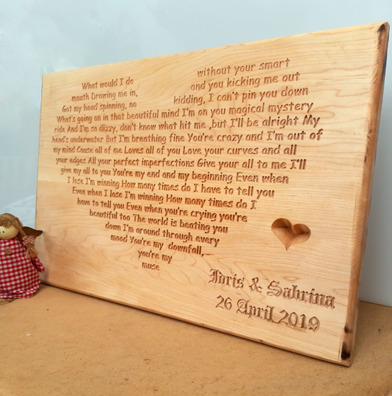 First Dance Engraved Wall Plaque - Maple 2