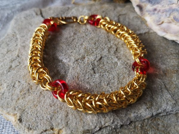 Byzantine linked Chainmaille Bracelet