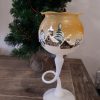 Christmas Glass Candle Holder - Tulip yellow