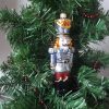 Soldier Nutcracker Glass Christmas Tree Decoration