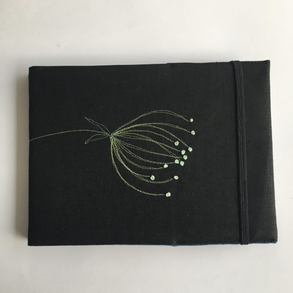 Black Embroidered Covered Sketchbook (Green) - CBD9853E A19D 495D A302 04BE2977AA4A 1 201 a