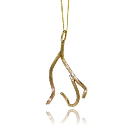 Driftwood Riverbank Pendant - Yellow Gold Plated