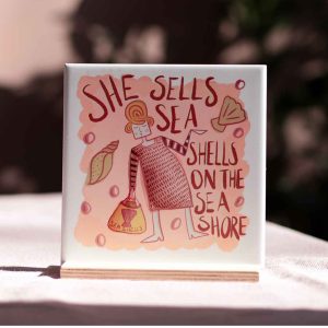 She Sells Sea Shells On The Sea Shore Tile