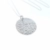 Ripple Disc Pendant - Sterling Silver