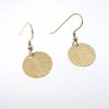 Ripple Disc Earrings - Yellow Gold Plated