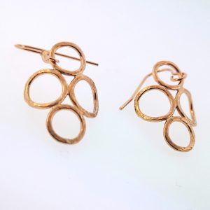 4 Circle Earrings - Rose Gold Plated