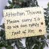 Funny Wall Sign -Thieves