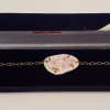 Bracelet: Vintage Bone China with Pink Flowers