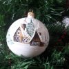 Glass Christmas Tree Bauble - White