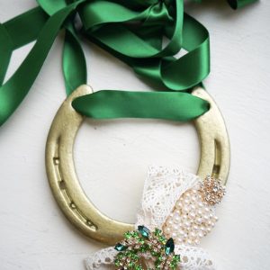 Emerald Wedding/ Engagement Horse Shoe