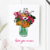 Love You Mam Floral Card