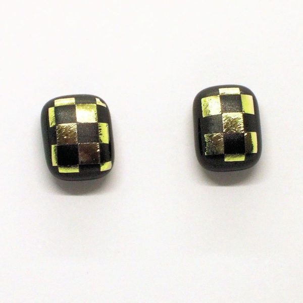 Fused-Glass Jewellery Stud Earrings - 123a