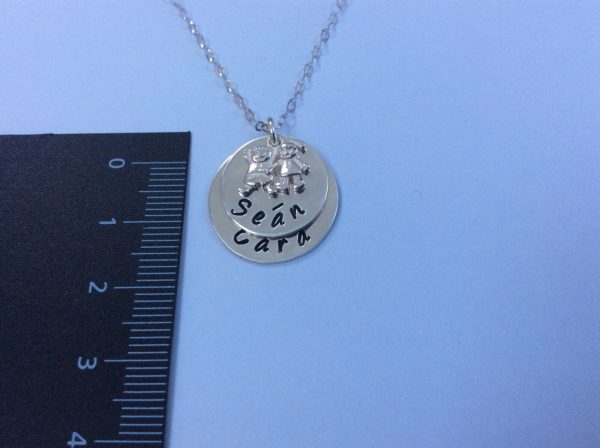 Silver Mum of Two Necklace with Boy and Girl Charm - 3163CB60 33DE 4DA4 AA78 B84EA5A1E513