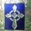 Stained-Glass Celtic-Cross Panel