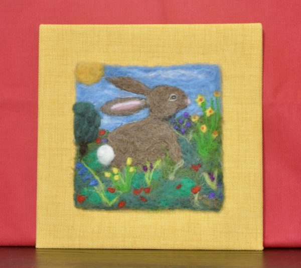 Springtime in the Meadow Needlefelted Original Art