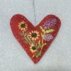With Love One-of-a-Kind Embroidered Hearts