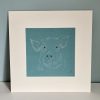 Embroidered Pig Wall Art