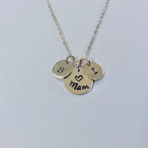 Mothers Day Mam Nana Necklace with Children Initials